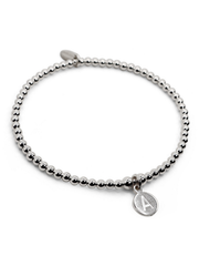 Engraved Initial Disc Bracelet