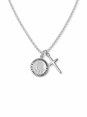 St Christopher Necklace with Cross