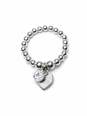 Diamond April Birthstone Heart Ring
