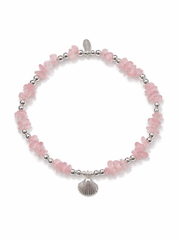 Shell Rose Quartz Anklet