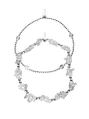 Rock Crystal Anklet Stack