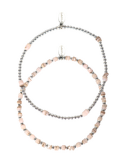 Natural Beaded Anklet Stack
