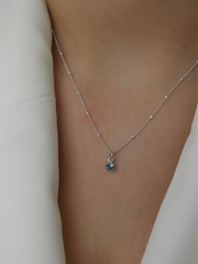 Blue Zircon December Birthstone Necklace