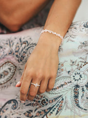 Cici Rose Quartz Chip Bracelet
