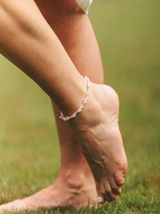 Rose Quartz Chip Anklet