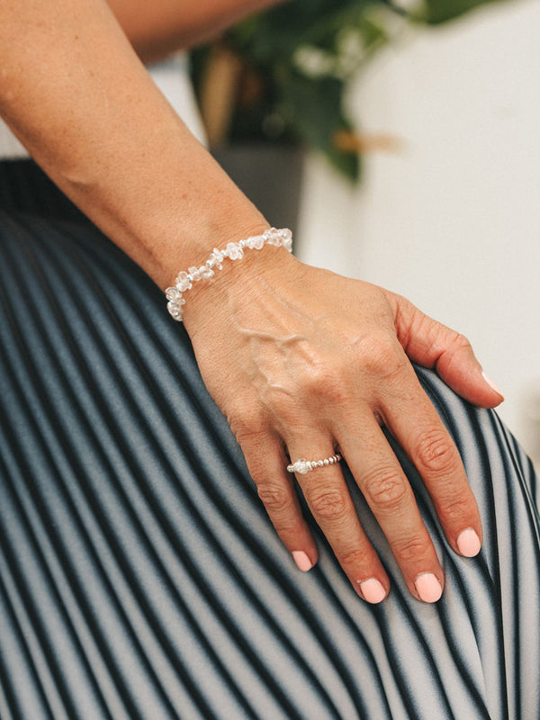 Cici Rock Crystal Chip Bracelet