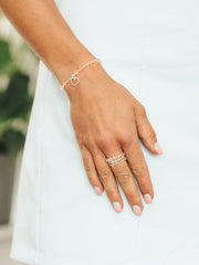 Cassie Clear Heart Bracelet