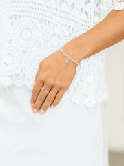 Navy Glass Bead Ring