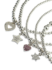 Shimmering Charm Bouquet Bracelet Stack