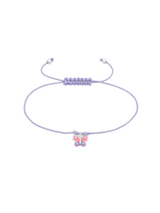 Lilac Rope Butterfly Bracelet