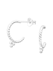 Half Hoop Bubble Detail Earrings